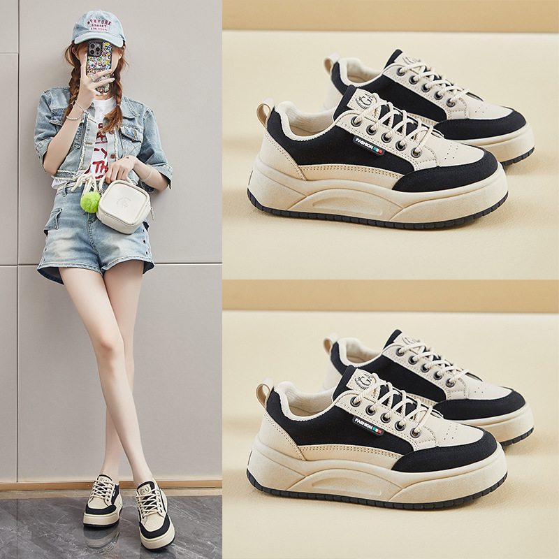 Women's running sports thick soled height increasing comfortable casual shoes