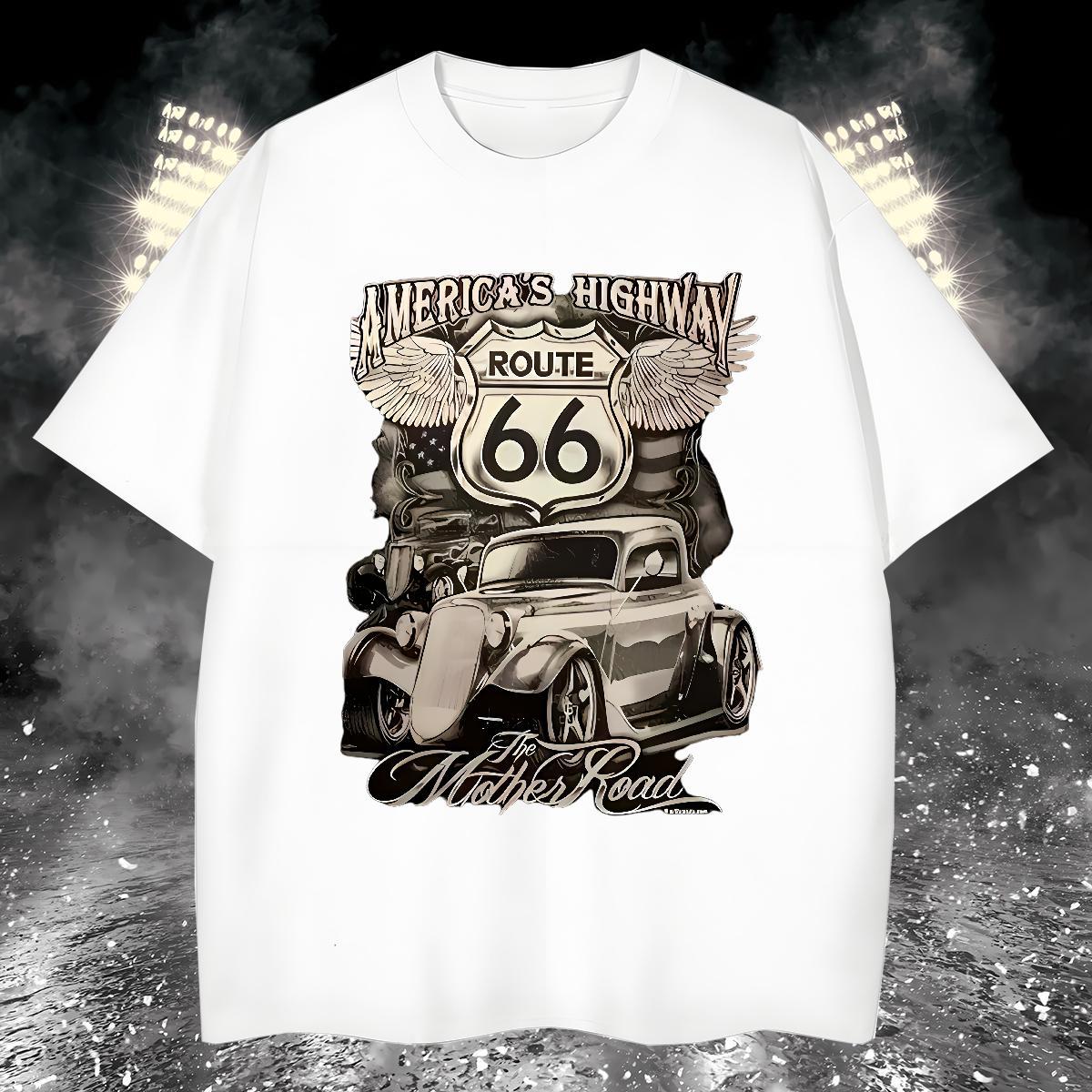 Fashion Casual 230g Cotton T-Shirts for Men car Casual Beach Tshirts Tops Shirt Breathable Crew Neck Loose Custom Print Oversized