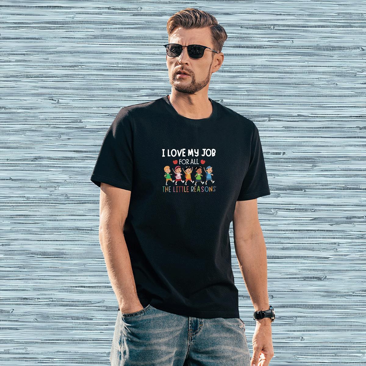 Wholesale letter T-Shirts for Men Street Wear Men Tops Tees 230g Cotton 2024 Summer Short Sleeve O-Neck Customized Print Top Tees