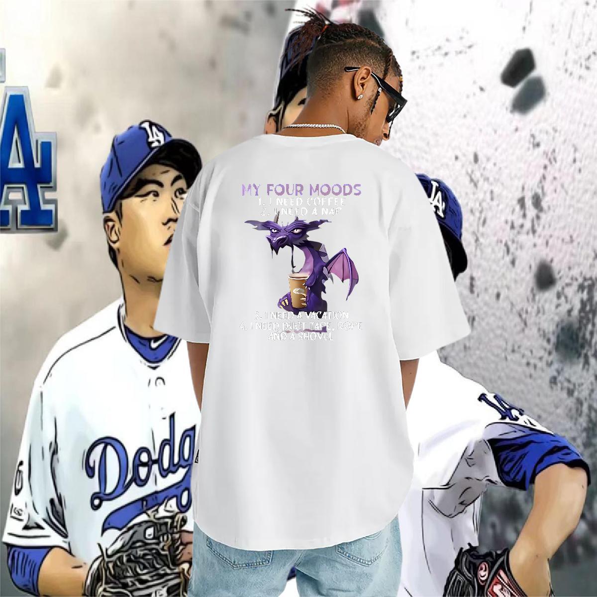 Fashion Casual Man T Shirts demon Tshirts 230g Cotton Hip Hop Street Brand Plus Size Cartoon Breathable Crew Neck Men Tees
