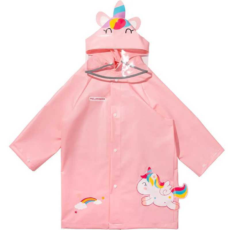 Millikin baby deer cartoon unicorn childrens raincoat girls rabbit kindergarten cute poncho rain gear wholesale Y240810
