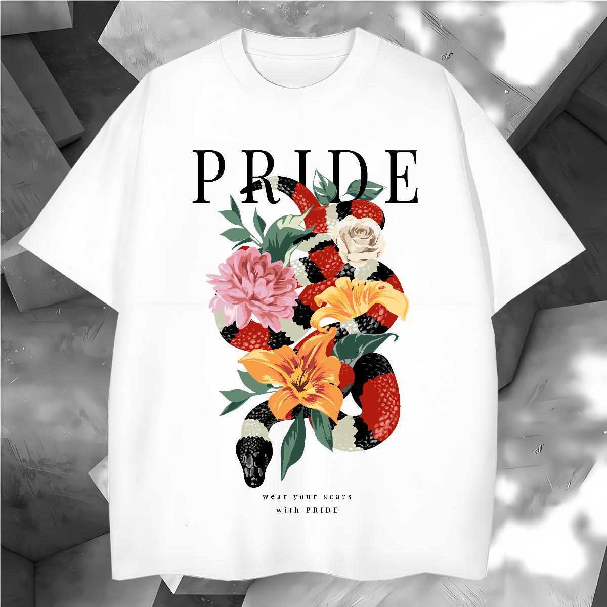 Designer Man T Shirts snake Breathable Crew Neck Daily Wear DIY Logo Oversized 230g Pure Cotton Men Clothes T-Shirt New Arrival Tees Shirts