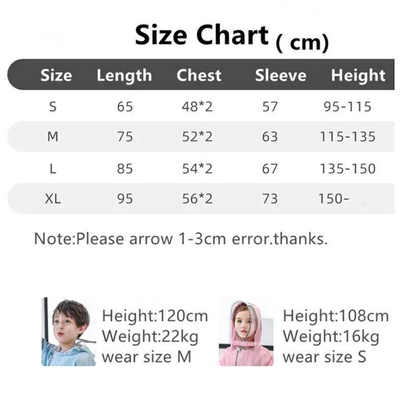 95-160cm Waterproof Rain Coat Cover For Children Raincoat Poncho Jacket Child Hiking Rainwear Chubasqueros Y240810