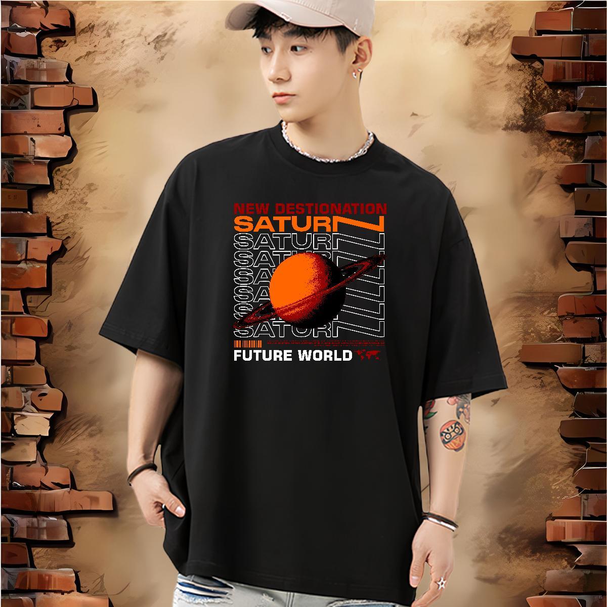 Fashion Designer Man T Shirts star Tees Shirts 230g 100% Cotton Daily Wear Classic DIY Printed O Neck Short Sleeves Men Tees