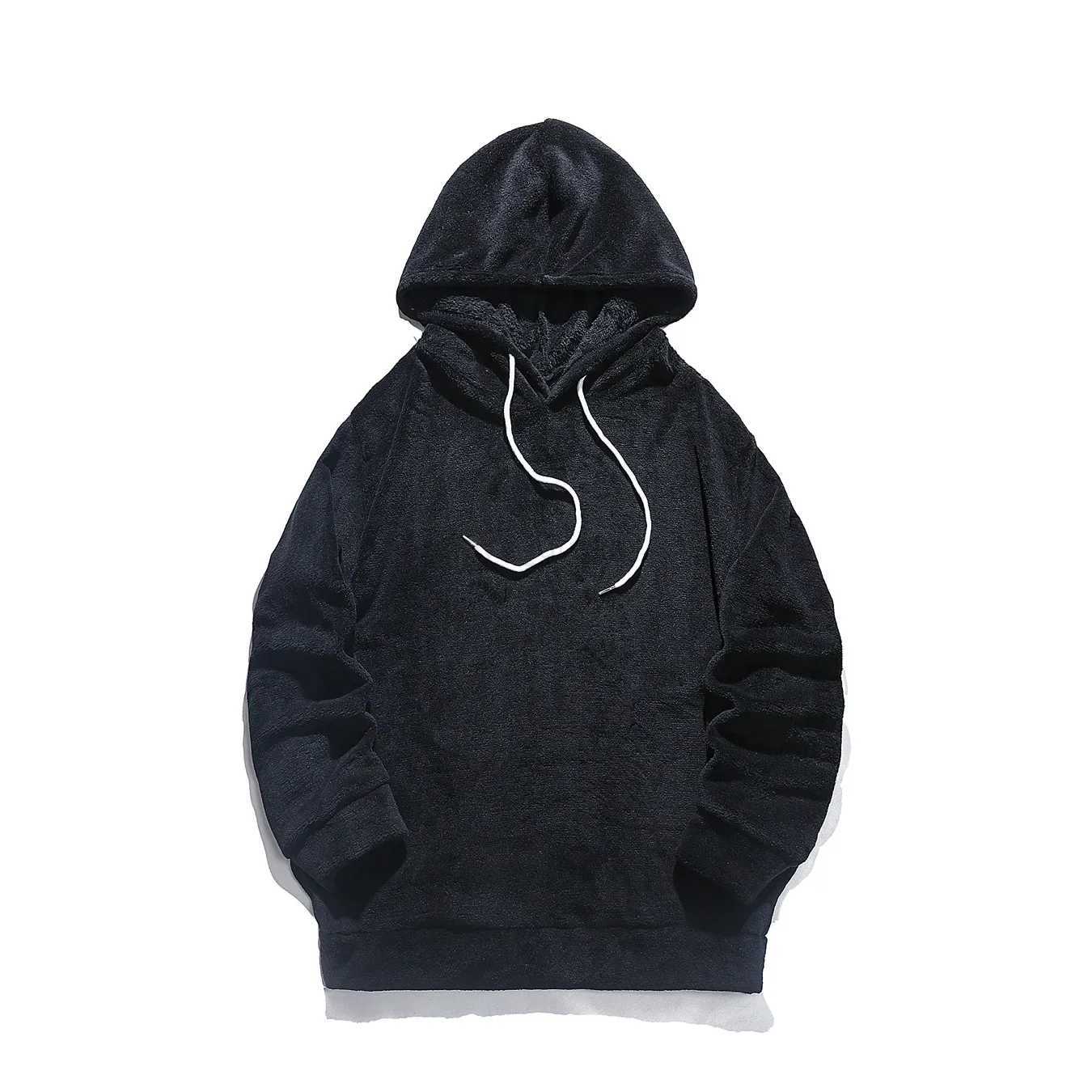 Mens plush hoodie mens breathable sweater plain sportswear for gym fitness running bodybuilding and training brand newXJ240812