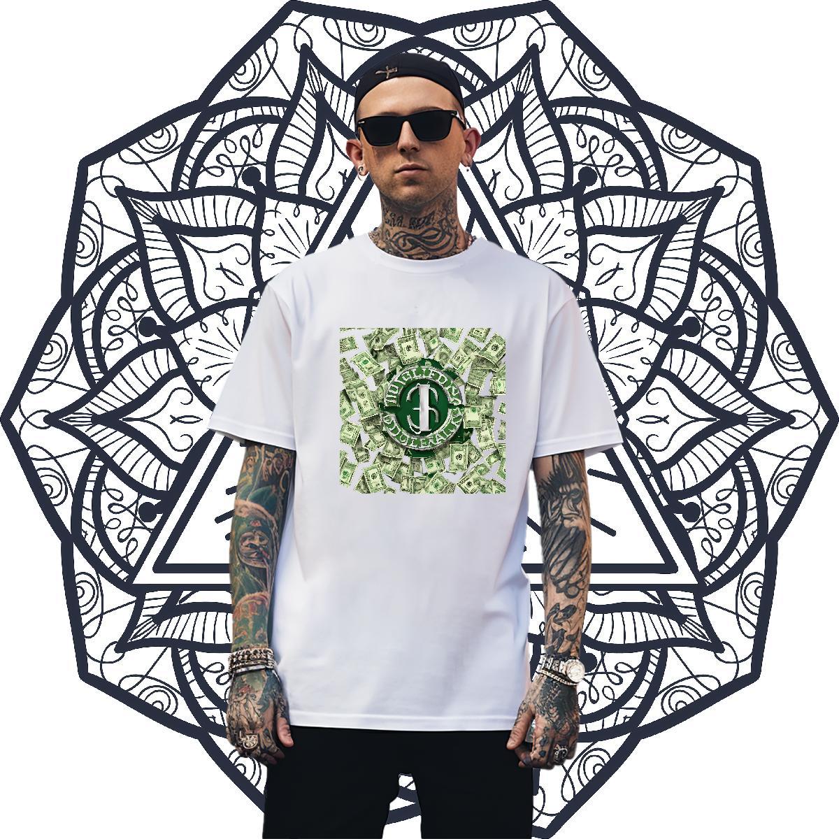 Designer Tshirt for Man Woman dollar 230g 100% Cotton Outdoor Breathable Short Sleeve Man T Shirts Custom Big Size Brand Tees