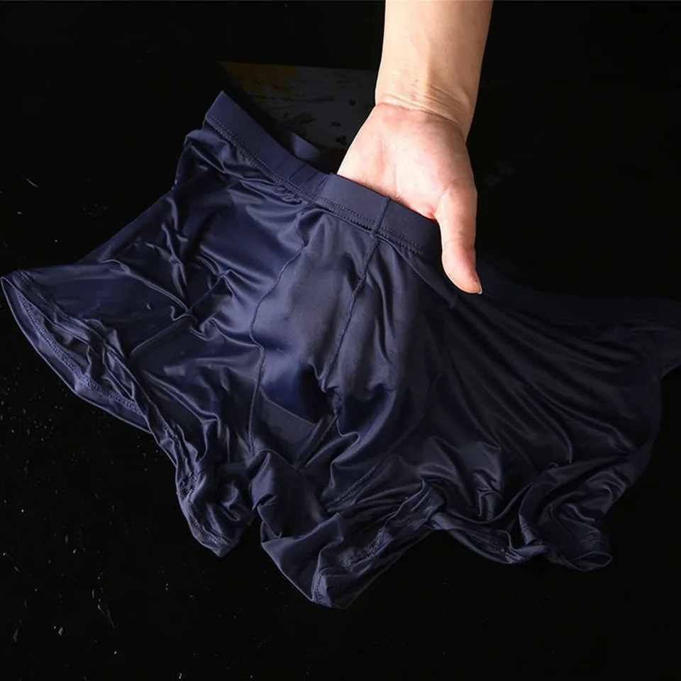 Sexy Wet Transparent Underwear For Men Panties Boxers Thin Solid Color Shorts Trunks Man Boxer Shorts And Underpants 240812