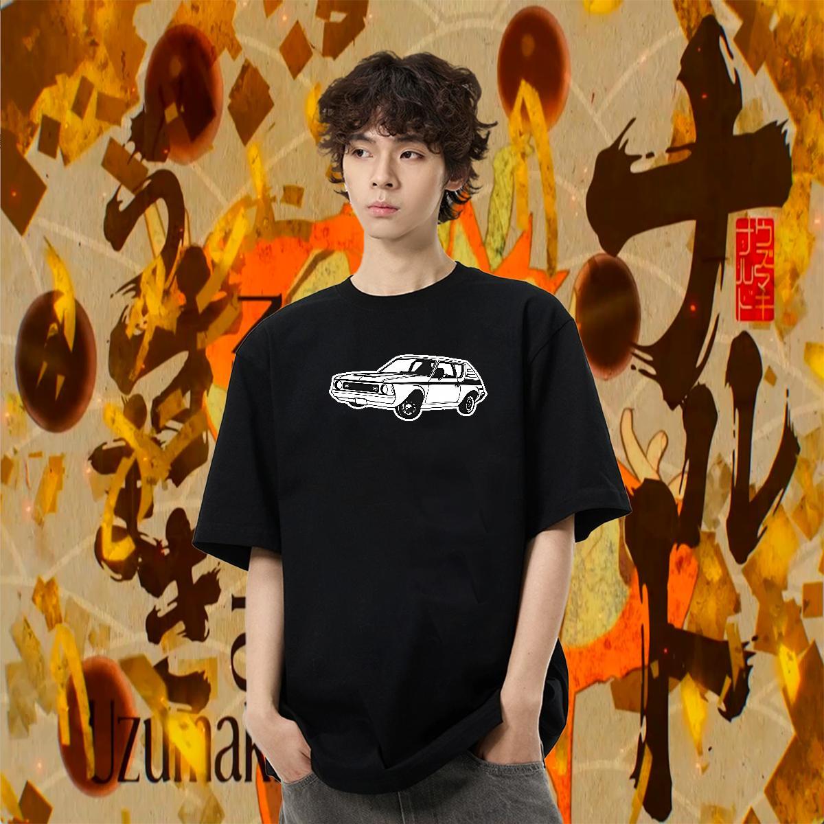 Brand Tshirts Casual Beach 230g Pure Cotton Custom Cartoon Breathable Soft car Mens T Shirts Fashion Clothings