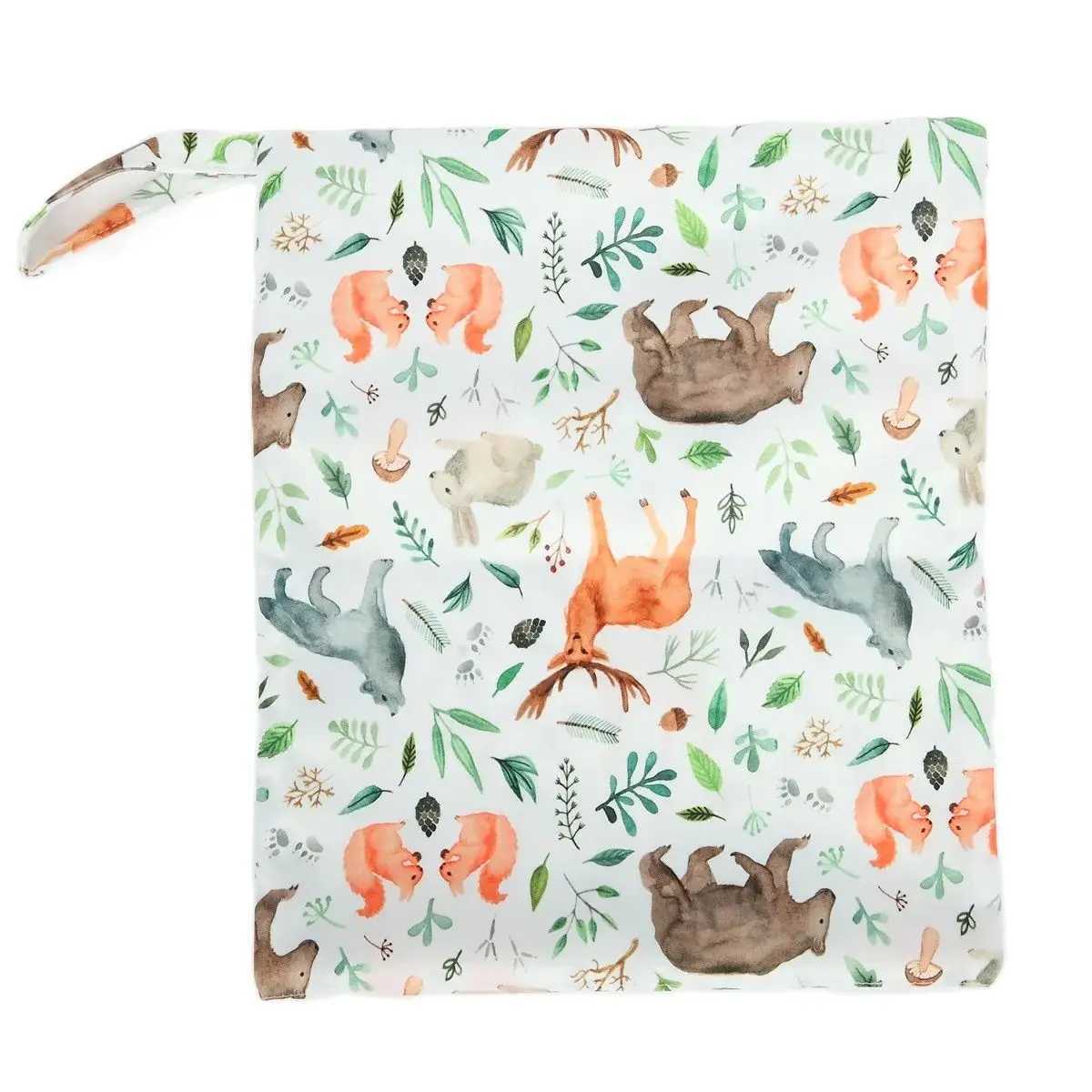 Wet dry bag with two zippers suitable for baby diapers waterproof and reusable 36cmx29cm W240812