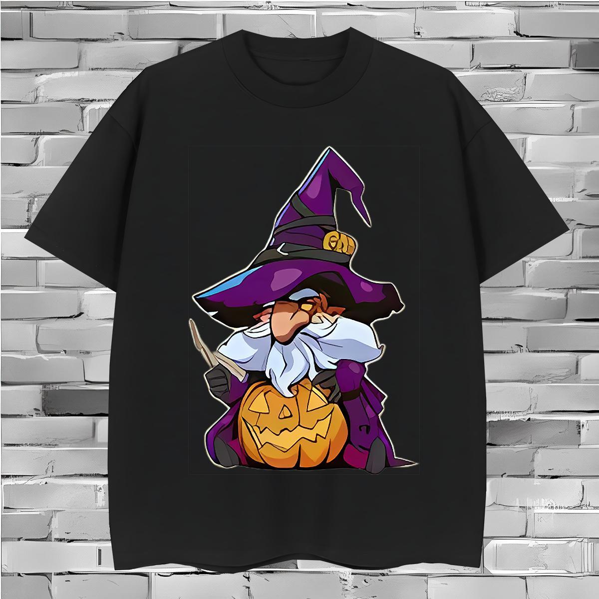 Soft T-Shirts halloween Crew Neck Street wear Hip Hop Cartoon Print 230g Cotton Tshirts Fashion Designer Tees