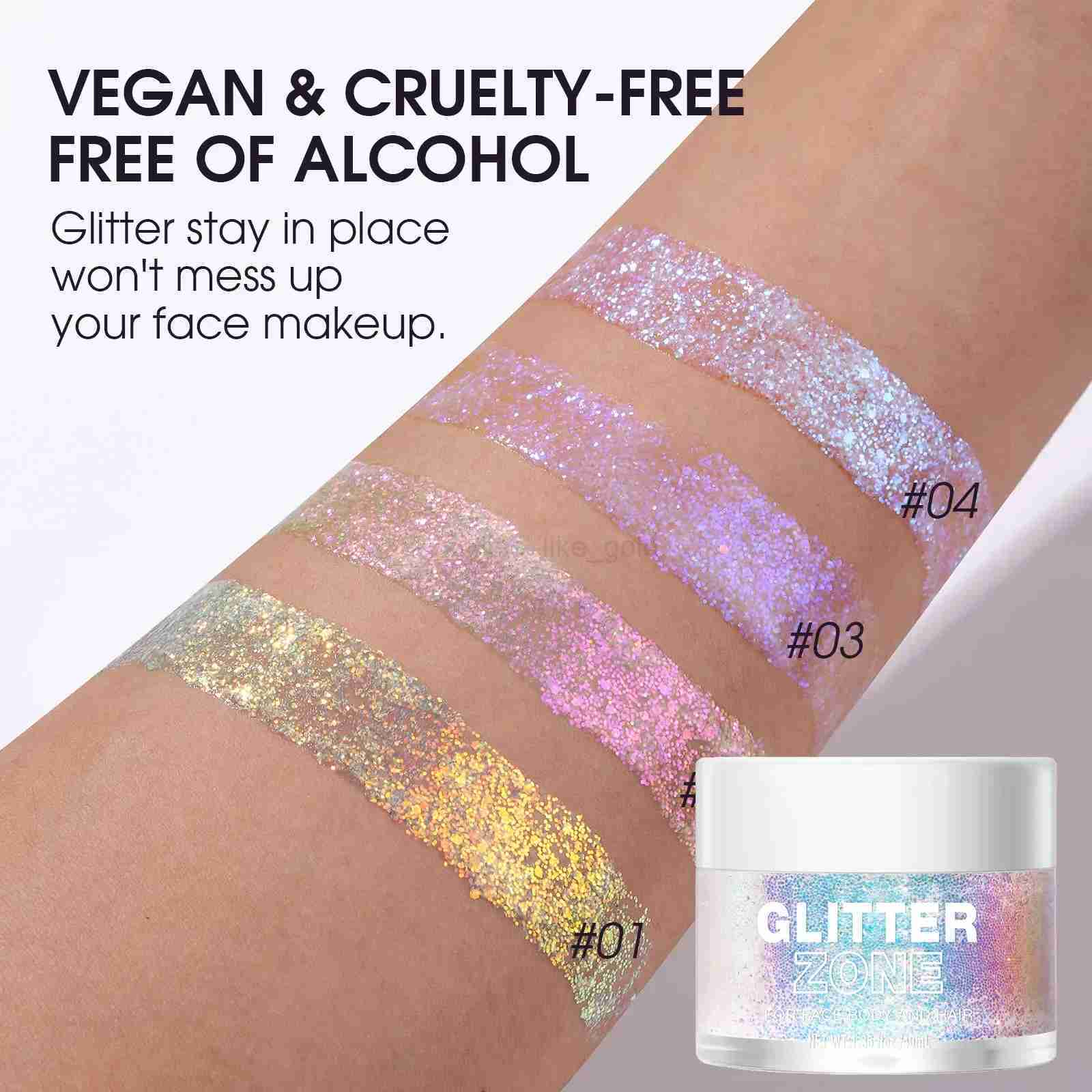 Jelly Eye Glitter nail hair body glitter gel art glitter loose sequin cream high gloss holiday makeup laser flash W240812