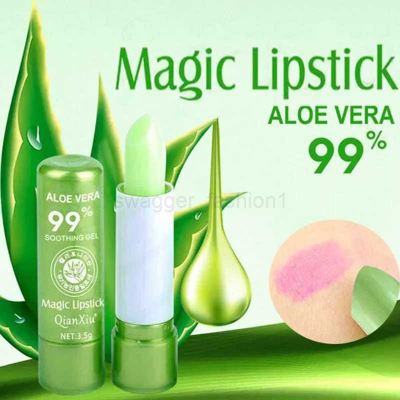 1pc 99% Aloe Vera Color Changing Lipstick Is Not Easy To Fade Lipstick Long Lasting Moisturizing Temperature Color Lip BalmXJ240812