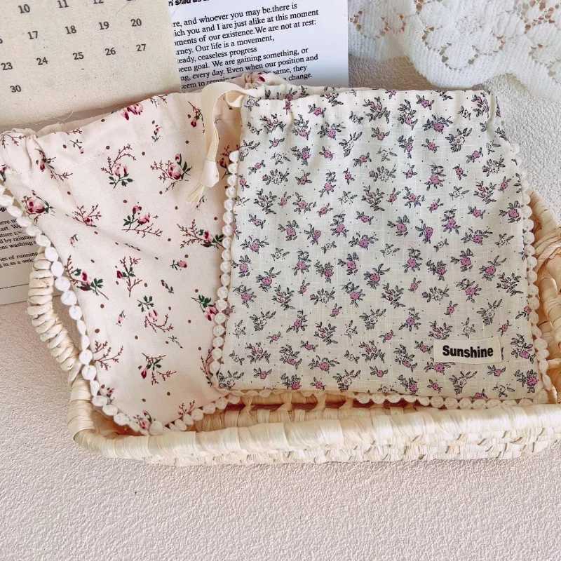 19 * 19CM baby diaper bag printed flower wet diaper cart travel bag outdoor wet diaper storage bag W240812