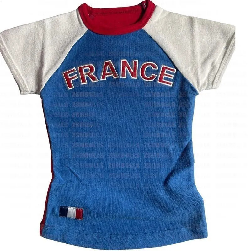 Y2k Summer Womens Tee Streetwear Casual Fashion Vintage Grunge Letter Embroidery Short Sleeve T-Shirt Crop Top 240812
