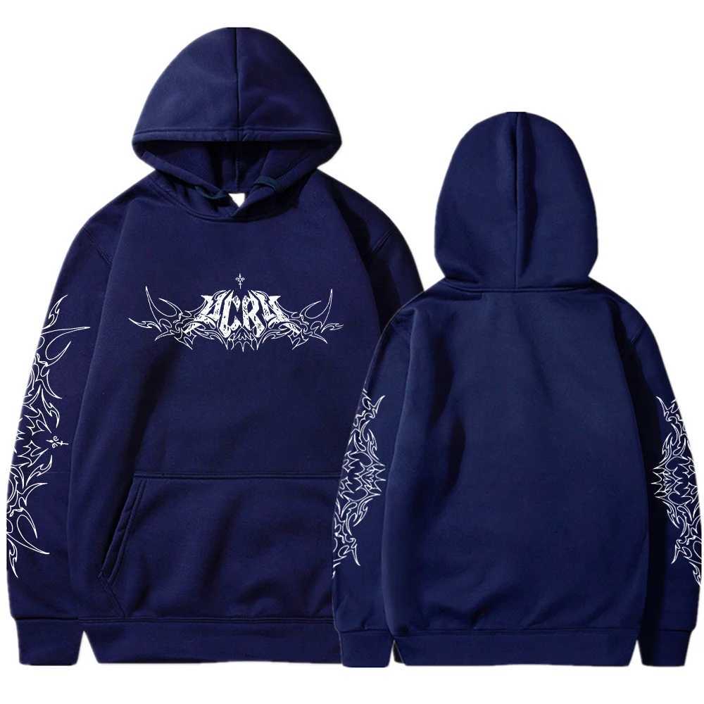 Y2k Dark Tribal Hoodie Men Fashion Warm Sweatshirt Graphical Printed Hip Hop Hoodies Casual Streetwear Spring Autumn New HoodiesXJ240812