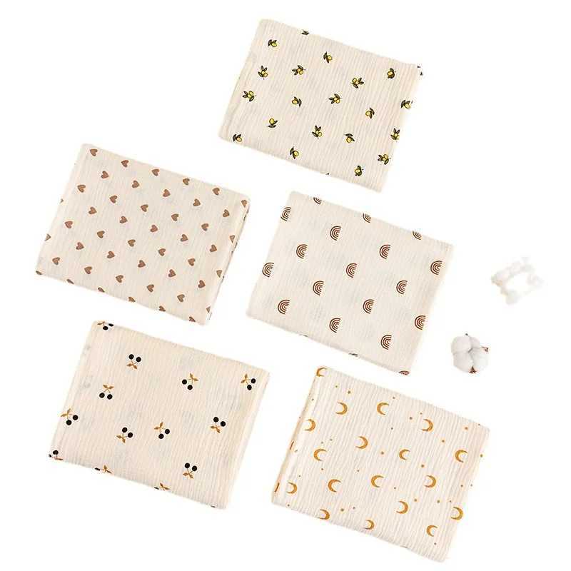 Ins baby blanket plain bed sheet 2-layer cotton blanket for newborn bath towels summer bedding baby soft blanketW240810