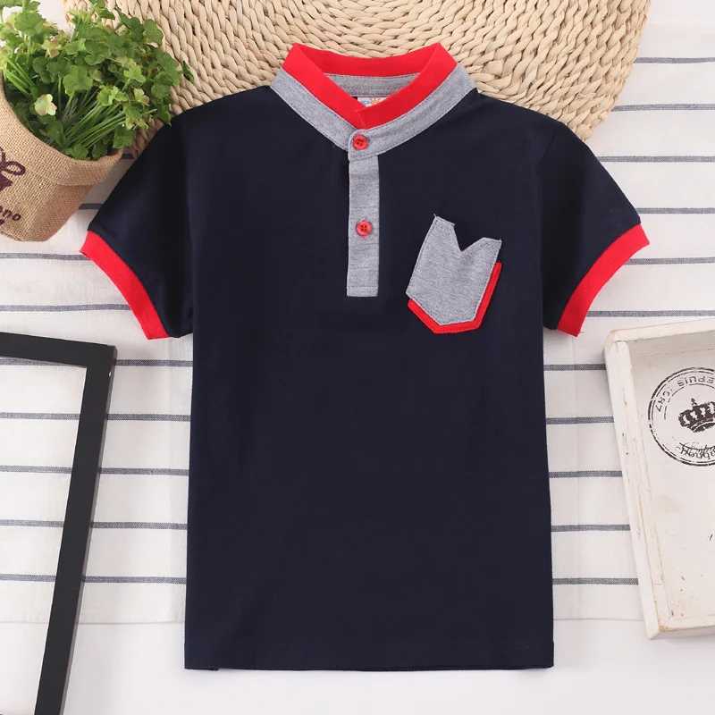 2022 Fashion Kids Boys Polo Shirts Teens 2-14 Years Cotton Short Sleeve Baby Boy Polo Sports Shirt Tops Children ClothingXJ241225