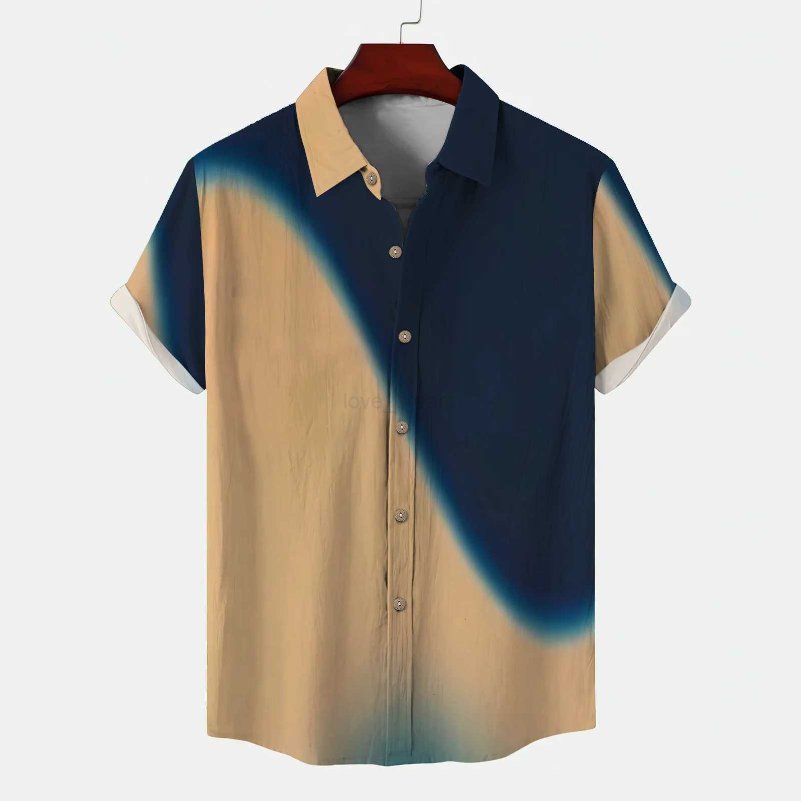 Trendy Street Cheap Clothes Colorful Mens Shirt With Short Sleeves Comfortable and Lightweight Hawaiian Shirt Man Halo DyeingXJ240812