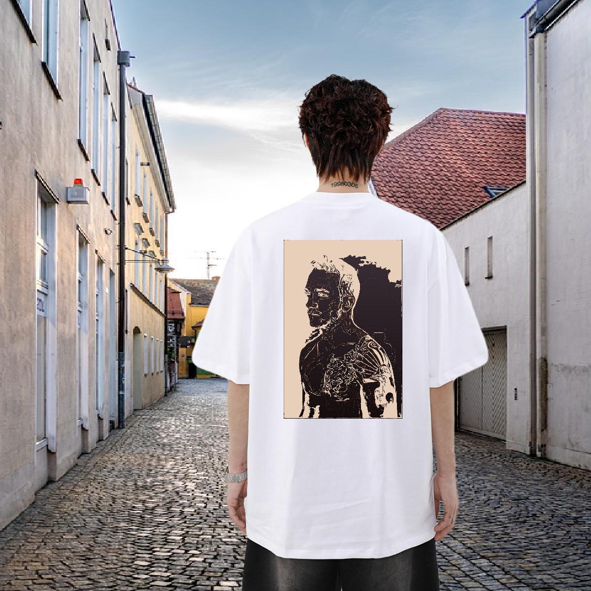 Fashion Casual T-Shirts portrait Tops Tees 230g 100% Cotton Spring Summer Comfortable DIY Breathable Couples T Shirts