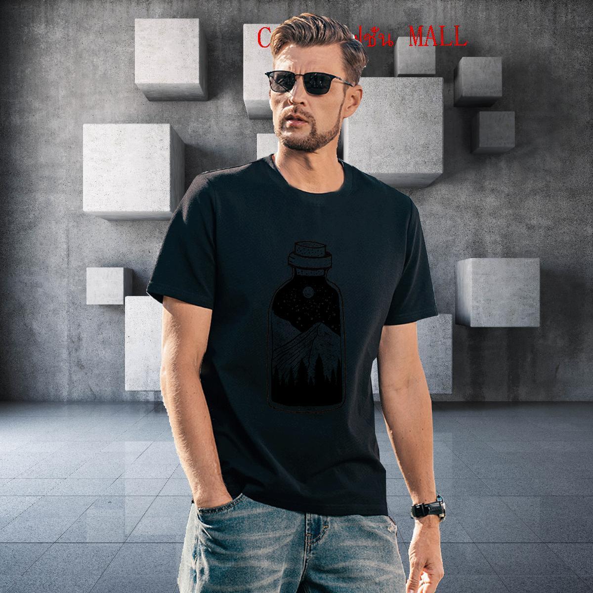 Designer Men Tshirts mountains 230g 100% Cotton Casual Daily Wear O-Neck Short Sleeve T shirt Oversized 4XL New Arrival Clothings