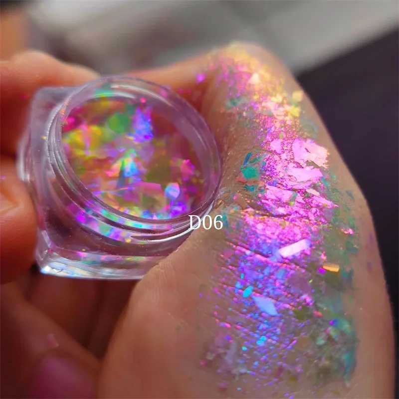Ultra-Thin Waterproof Color Shift Holographic Eyeshadow Highlighter MultiChrome Shifting Pigments Duochrome Chameleon EyeshadowCL240812