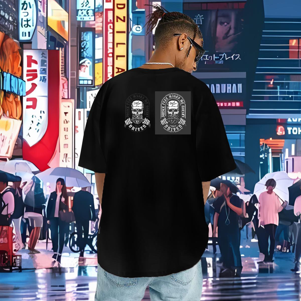 Classic Men T Shirts skull Tees Shirts 230g Cotton Beach Wholesale Custom Cartoon O-Neck Short Sleeve Men Tshirts