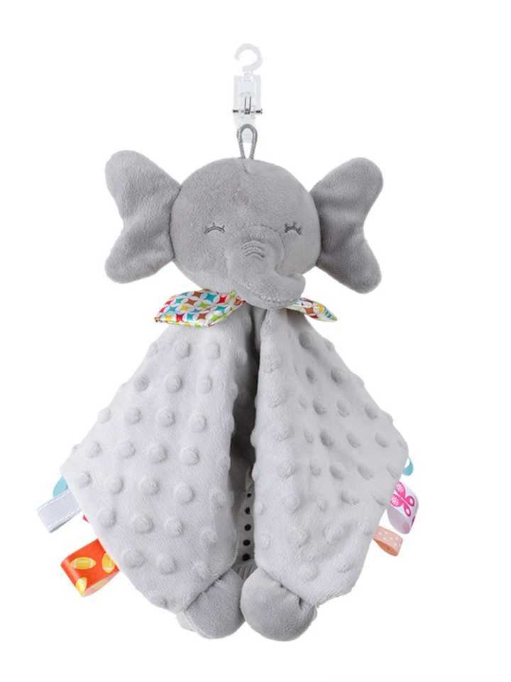 Personalized name Baby Comfort Blanket Animal Safety Blanket Soothing Decal Towel Soft Plush Newborn Sleep DollW240810