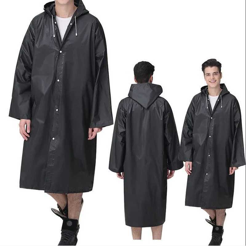 Reusable EVA Children Adult Raincoats Kid Adult Thickened Waterproof Rain Coat Girl Boy Outdoor Hiking Travel Rain Jacket Y240810