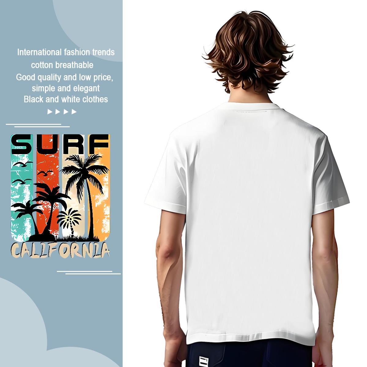 T shirt 230g Pure Cotton beach High Street Hip Hop Crew Neck Breathable Plus Size Custom Tshirts Factory Direct Soft Tee Shirt