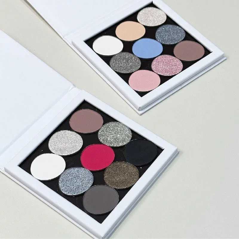 Punk Nine Color Magnetic Eyeshadow Palette Smoky Black Fine Powder Pearly Matte Shimmer Silkworm Brightening Shiny Eye ShadowCL240812