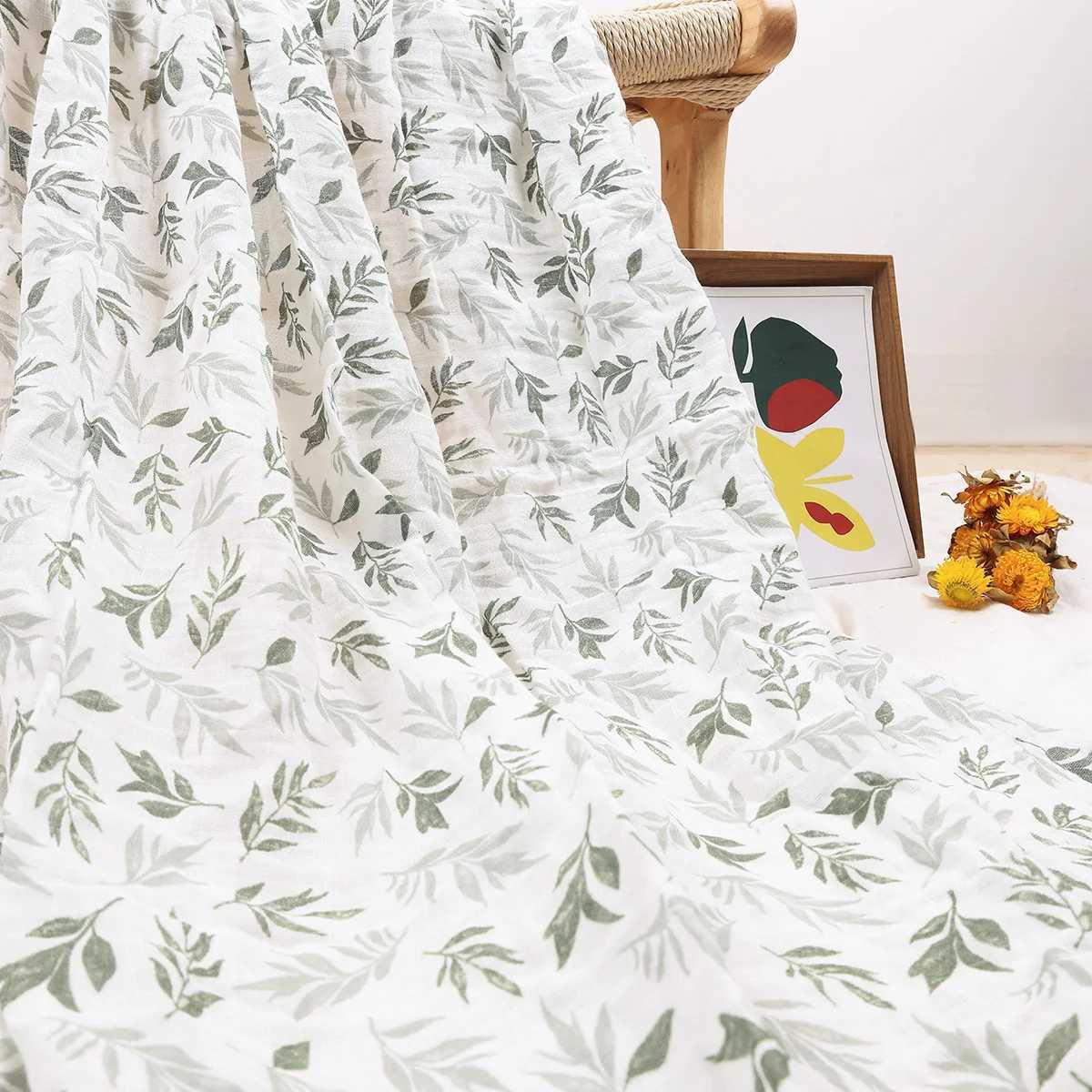 HappyFluent 120 * 110cm baby fine cotton blanket 100% pure cotton summer cute printed baby blanketW240810