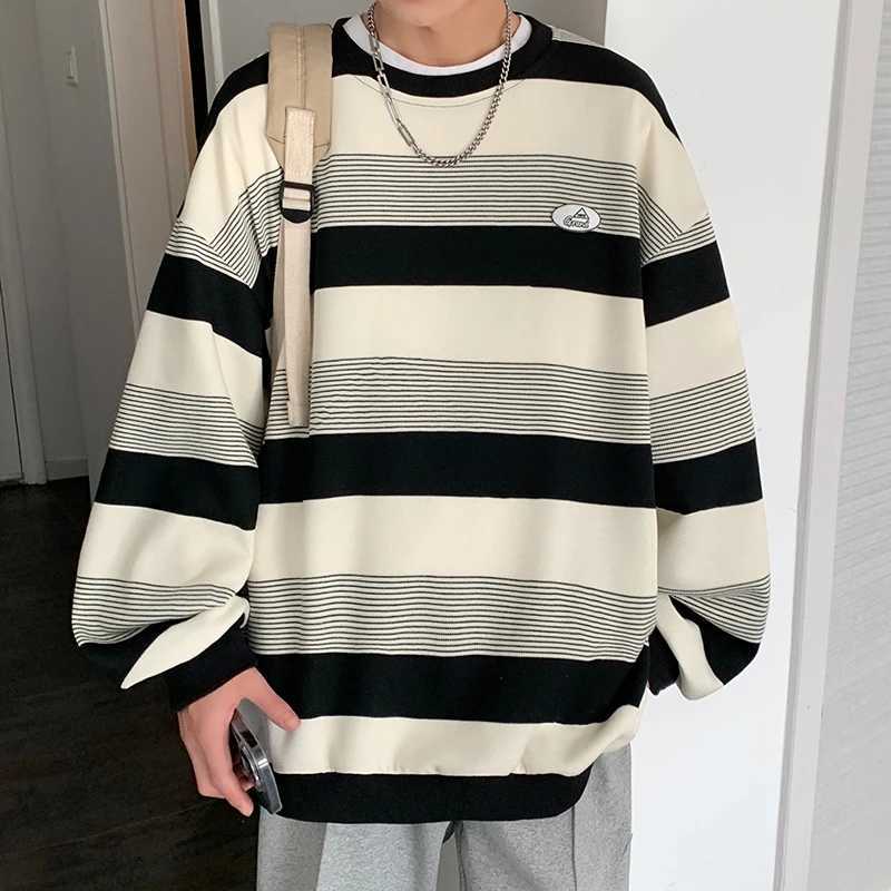 Mens sportswear original brand mens spring clothing Pullover Harajuku hip-hop Pullover oversized sportswear mens clothingW240724