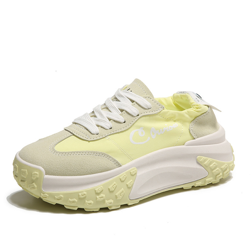 Ddmysports Summer New Thick Sole Pine Cake Umbrella Cloth Breathable And Versatile Dad Instagram Korean Casual Shoes W Outdoor