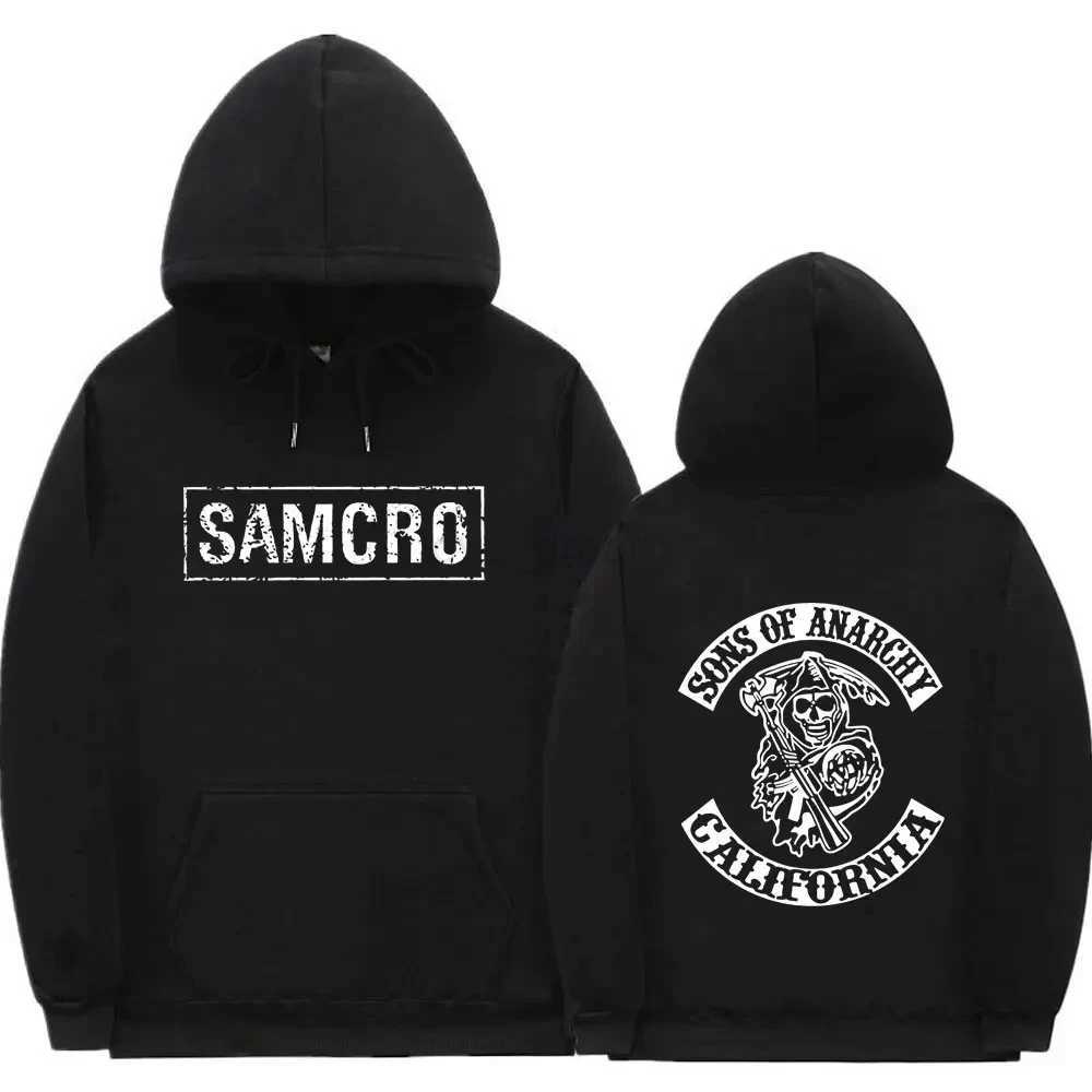 2024 Double-sided Printed hoodie Sweatshirt top Sons of Chaos SAMCRO mens and womens fashion jumpers Hoodies Casual hooded sXJ240812
