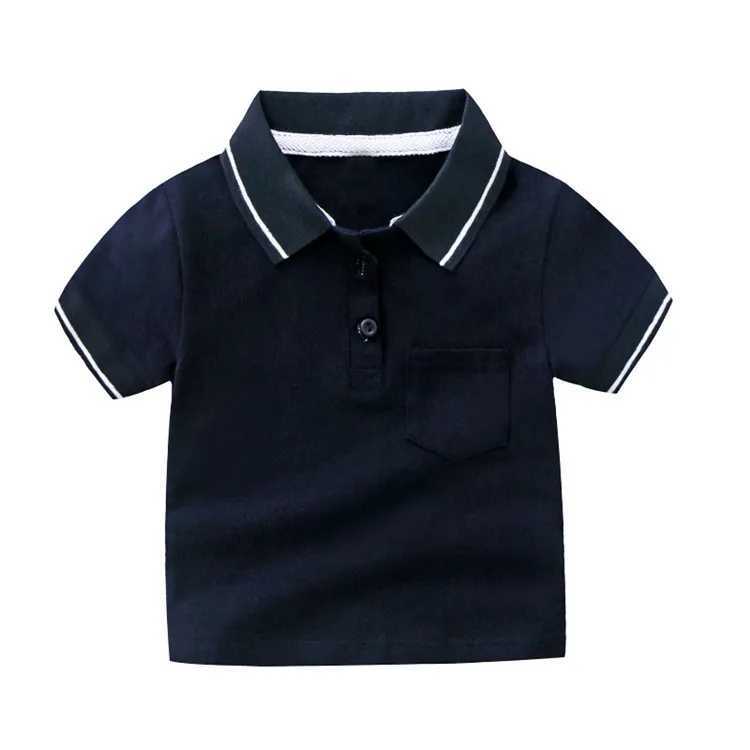 Summer Kids Polo Shirt Boys Short Sleeve Lapel Polos Clothes for Girls Cotton Print Breathable Kids Polo Shirt Children TopsXJ241225