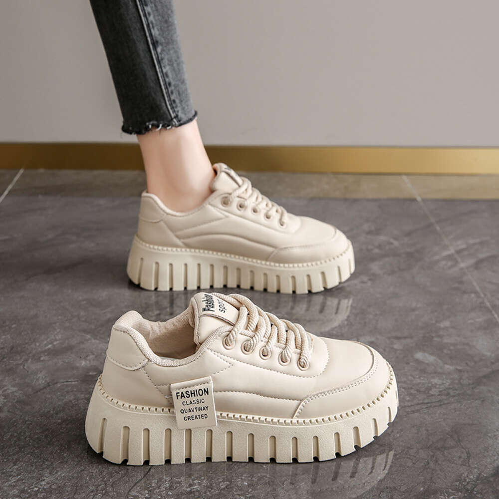 Ddmysports Little White Female Spring New Student Korean Edition Instagram Trendy Versatile Thick Sole Board Casual Shoes YB Outdoor