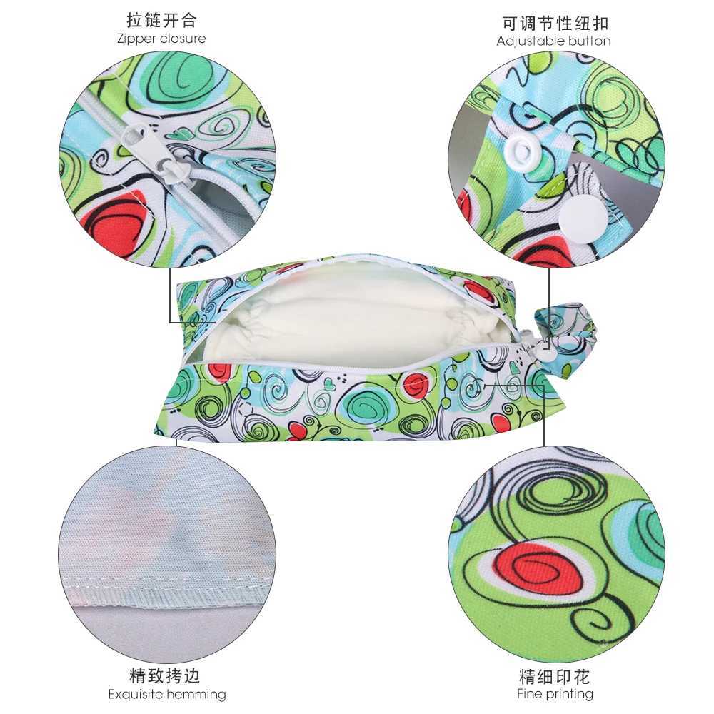 AI2 baby diaper bag mini wet bag 14X20cm zipper waterproof wet diaper handbag travel outdoor handcart handbag W240812