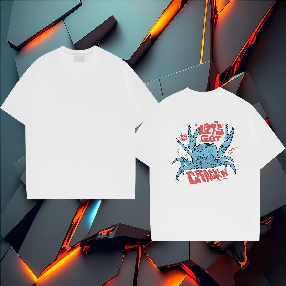 Casual New T shirt ET Tops 230g Pure Cotton Sport Unisex DIY Anime O-Neck Short Sleeve Men Clothes T-Shirt
