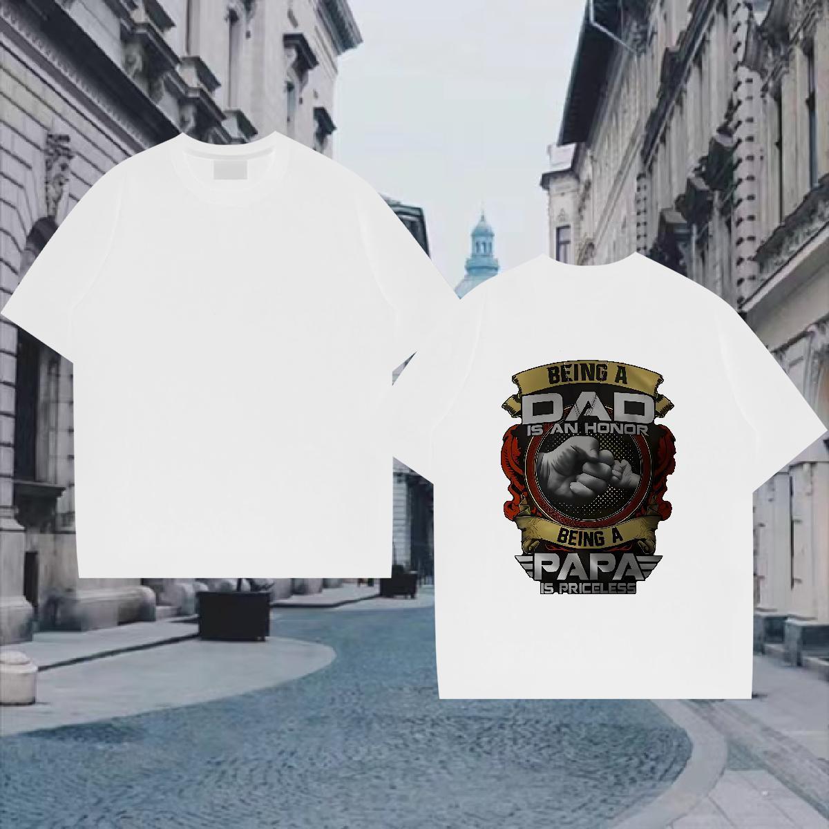 Factory Direct Man T Shirts letter Wear 230g Pure Cotton Home Outdoor Brand Floral Print Breathable Crew Neck Men Clothes T-Shirt