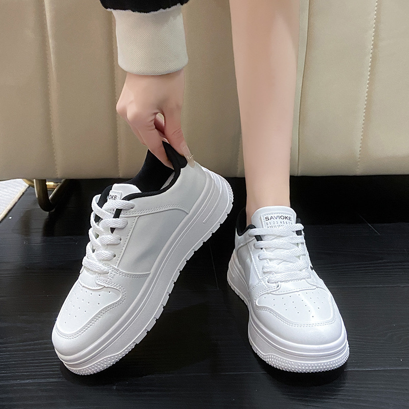 Ddmysports Spring Little White New Korean Edition Instagram Female Students Thick Sole Eightened Sports Board Shoes Leisure Street Shooting P Outdoor