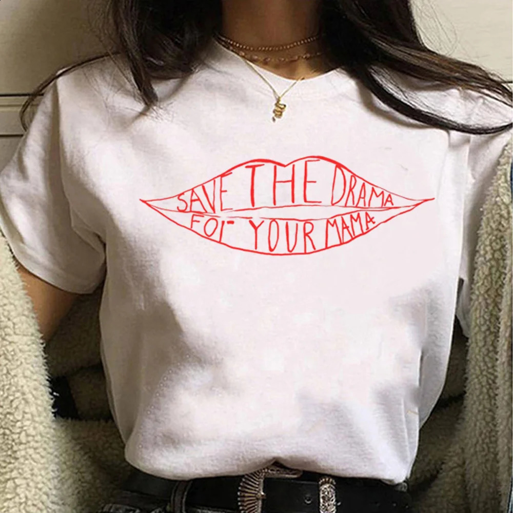 Save the drama for your mama t-shirts women comic top streetwear y2k clothing 240812