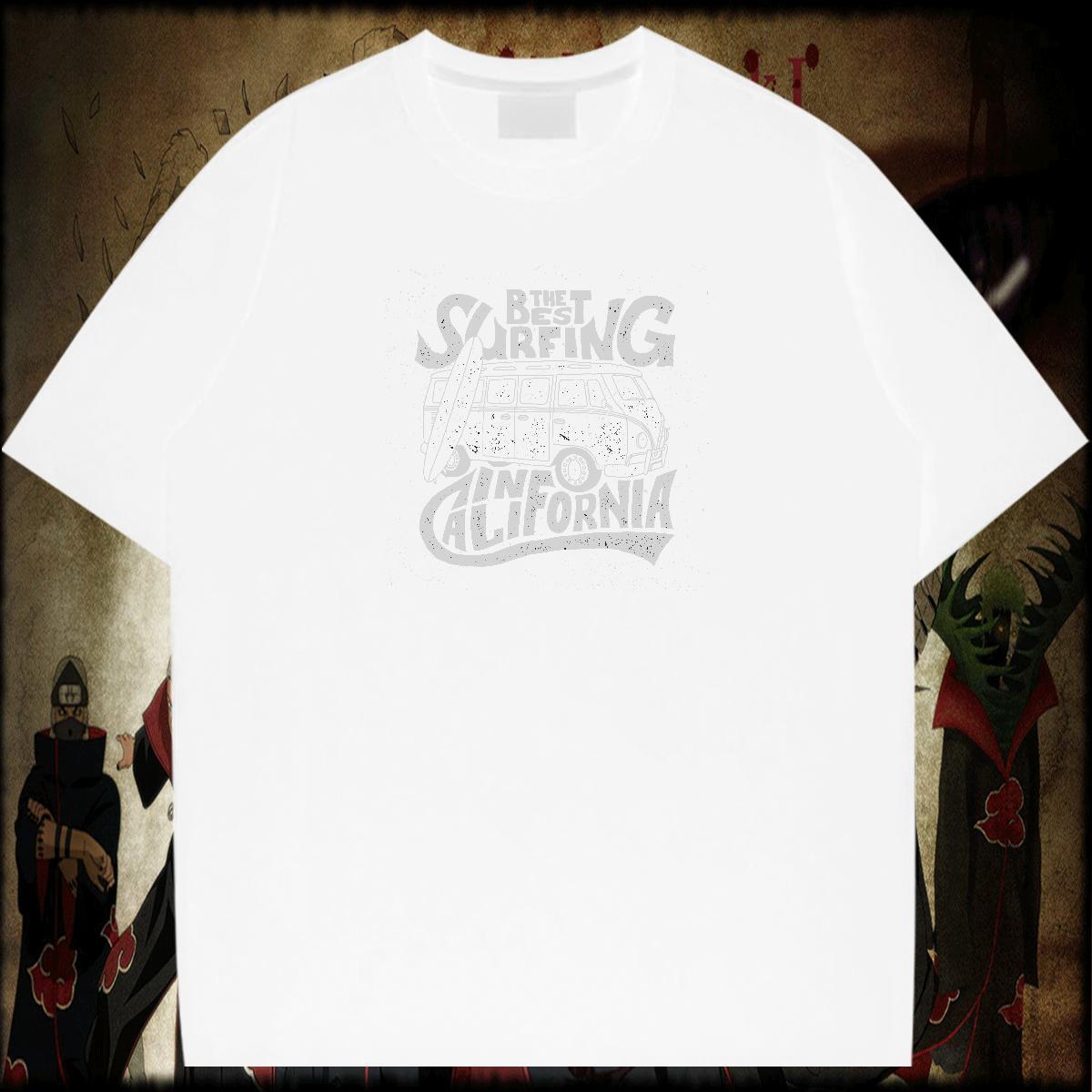Designer Fashion 230g Cotton T-Shirts car Street Casual Mens Tshirts Tops Breathable Short Sleeve Wholesale DIY Printed