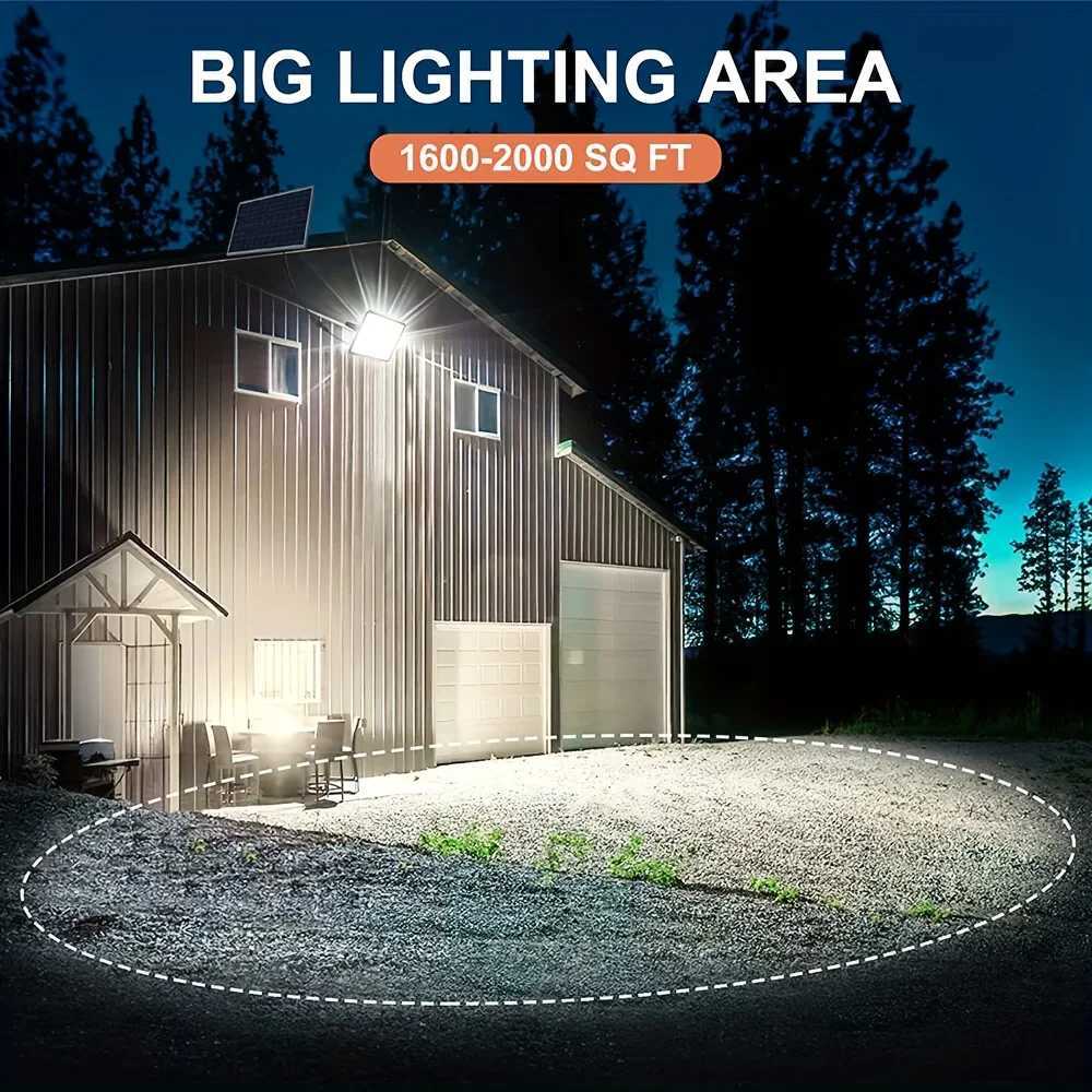 Solar Lights Outdoor Garden LED100W/200W Refletor Garden Buildings Sunlight Waterproof Lamp Spotlight Emergency Wall LightCL240809