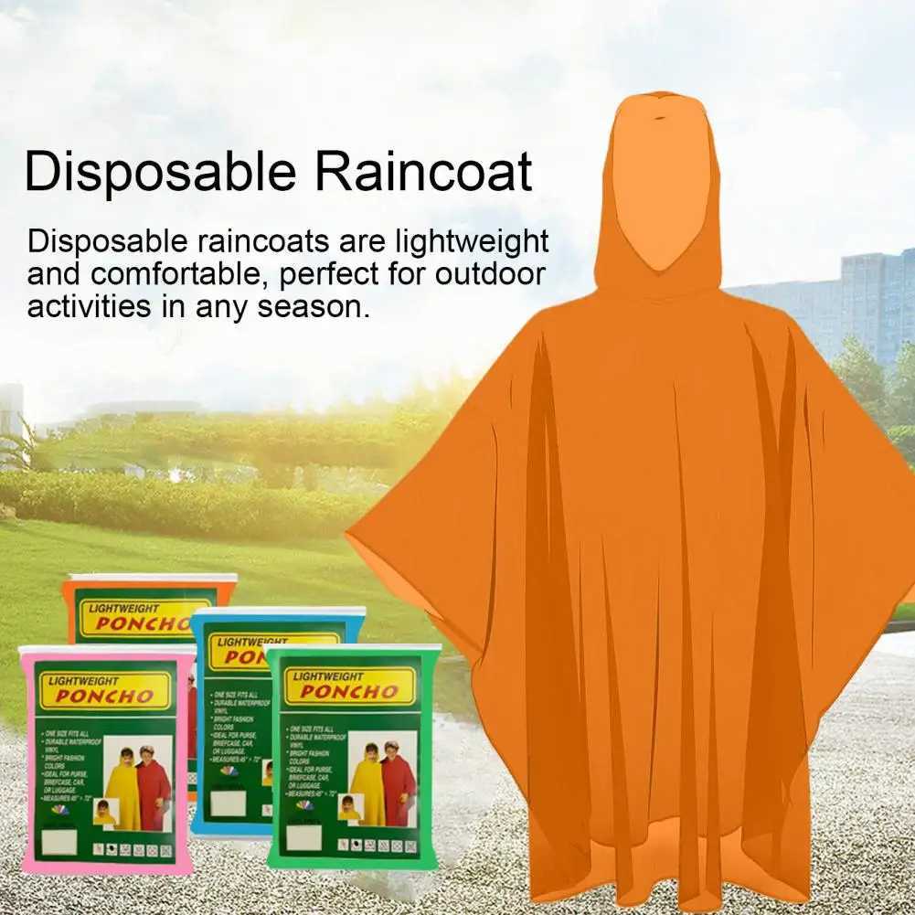 Raincoat for Men Durable Lightweight Rain Poncho Set for Adults Children Hooded Cape for Disposable Protection Waterproof Y240810