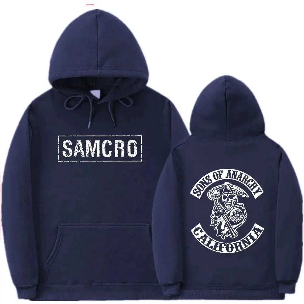 2024 Double-sided Printed hoodie Sweatshirt top Sons of Chaos SAMCRO mens and womens fashion jumpers Hoodies Casual hooded sXJ240812