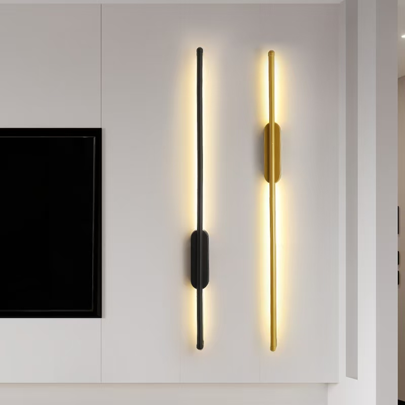 100cm 80cm 60cm Wall Light Modern Simple For Wall Kitchen Corridor Lighting Fixture Wall Lamp Bedroom Living Room Black Gold LED Ceiling Lights