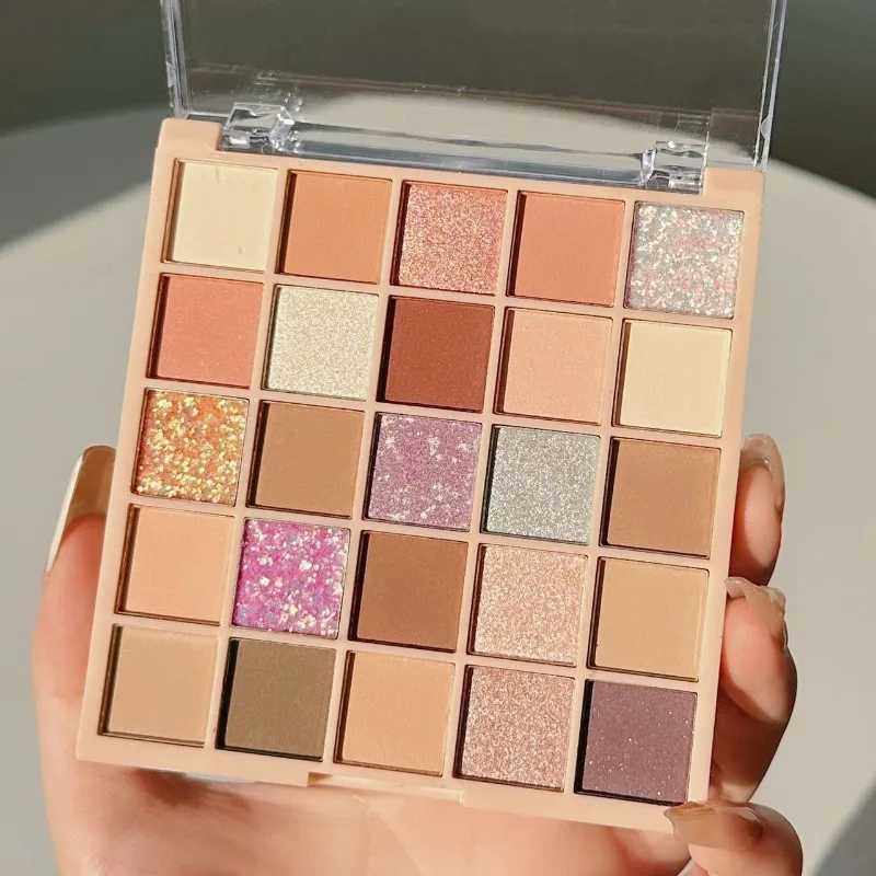 Orange Peach Eyeshadow Palette 25Color Earth Tone Eye Shadow Low Saturation Orange Brown Eyeshadow Plate Gentle Gloss Eye-shadowCL240812