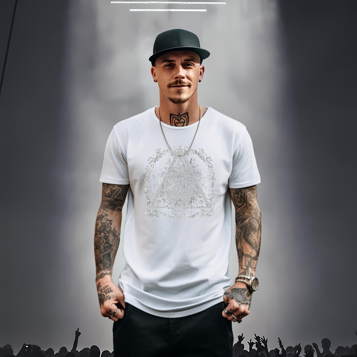 Casual New T Shirt For Man eye of the devil Clothes 230g Cotton Hip Hop Street Comfortable Custom Printed Breathable Short Sleeve Tshirts