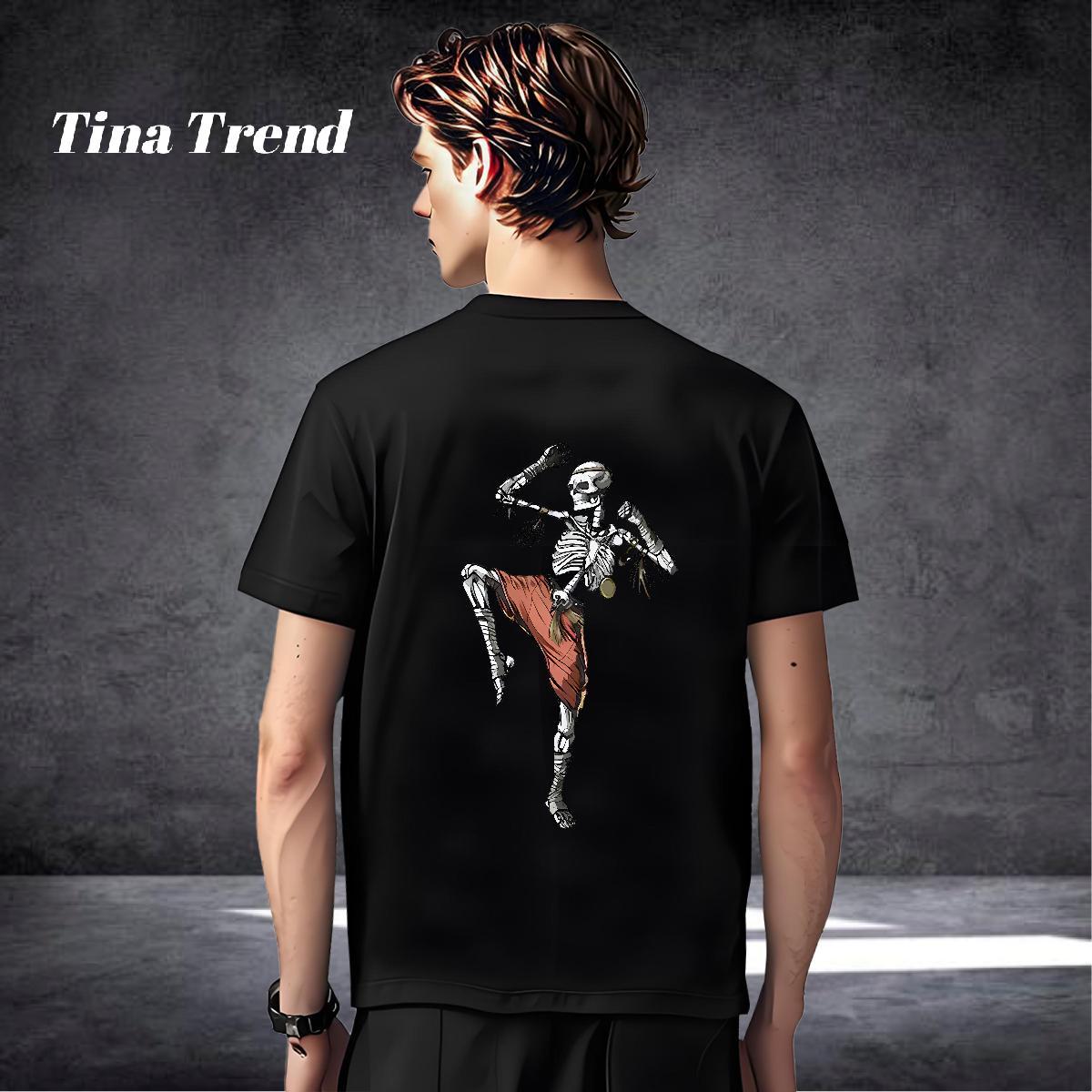 Classic Casual Men T Shirts kongfu Tee Shirt 100% Cotton 230g Casual Beach TOP Quality Black White Crew Neck Couples T Shirts