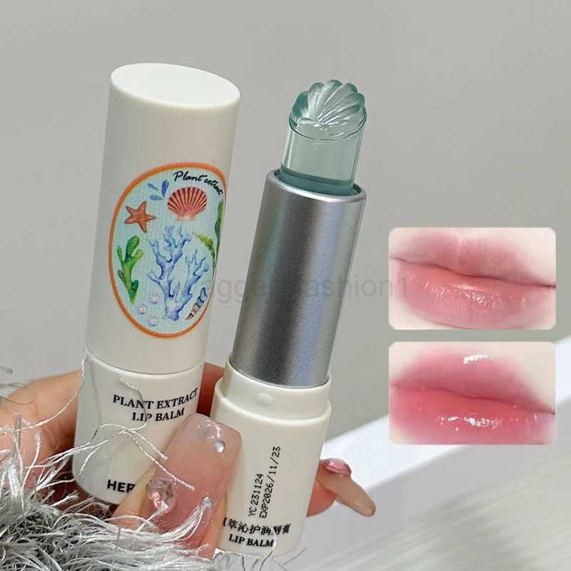 Sea Shell Shaped Lip Balm Clear Blue Moisturizing Lip-Primer Mask Cute Jelly Tinted Lipstick Lighten Lines Plump Lip Care MakeupXJ240812